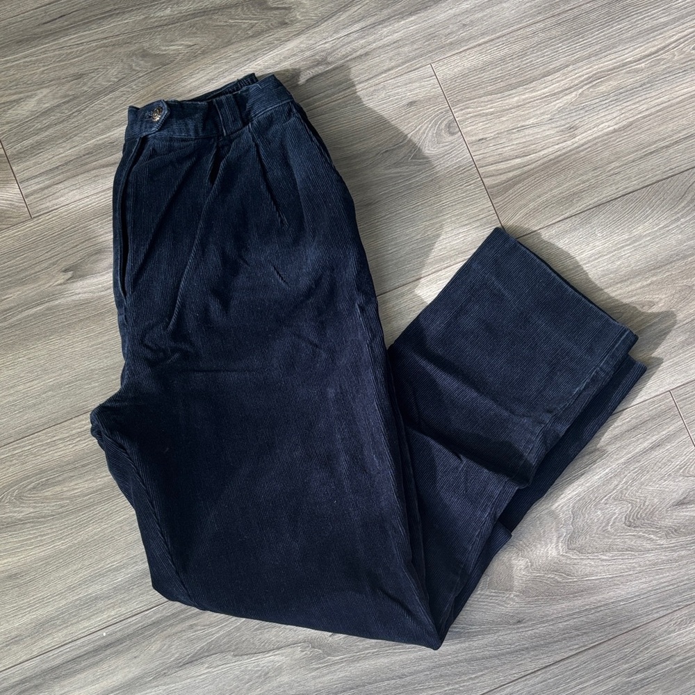 Vintage Navy Blue Corduroy Pants